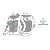 R-TECH - SPIRAL MESH Motorcycle Jacket Grey Black Fluo Yellow