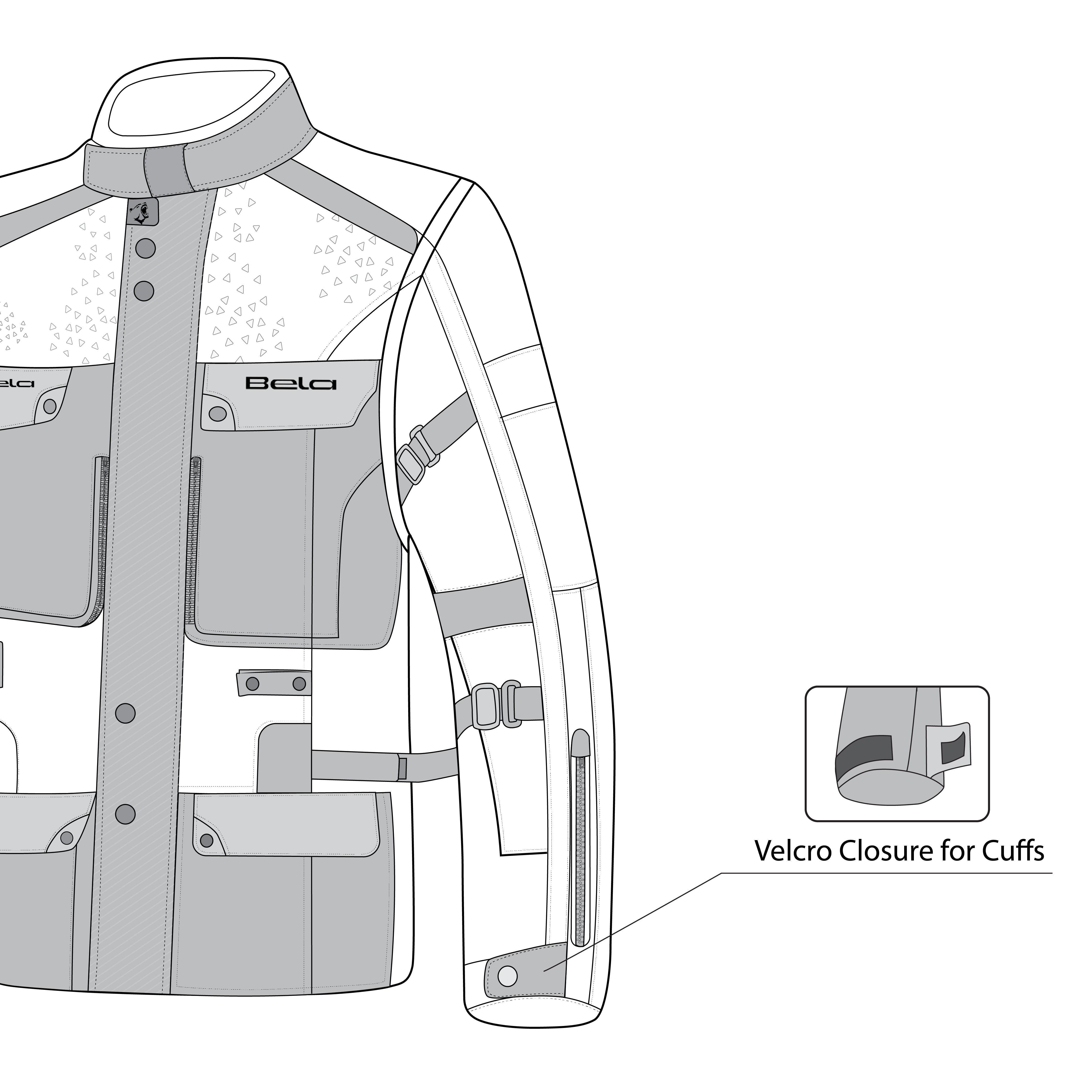 BELA CROSSROAD EXTREME WP 3 IN 1 MEN MOTORCYCLE JACKET ICE GREY RED