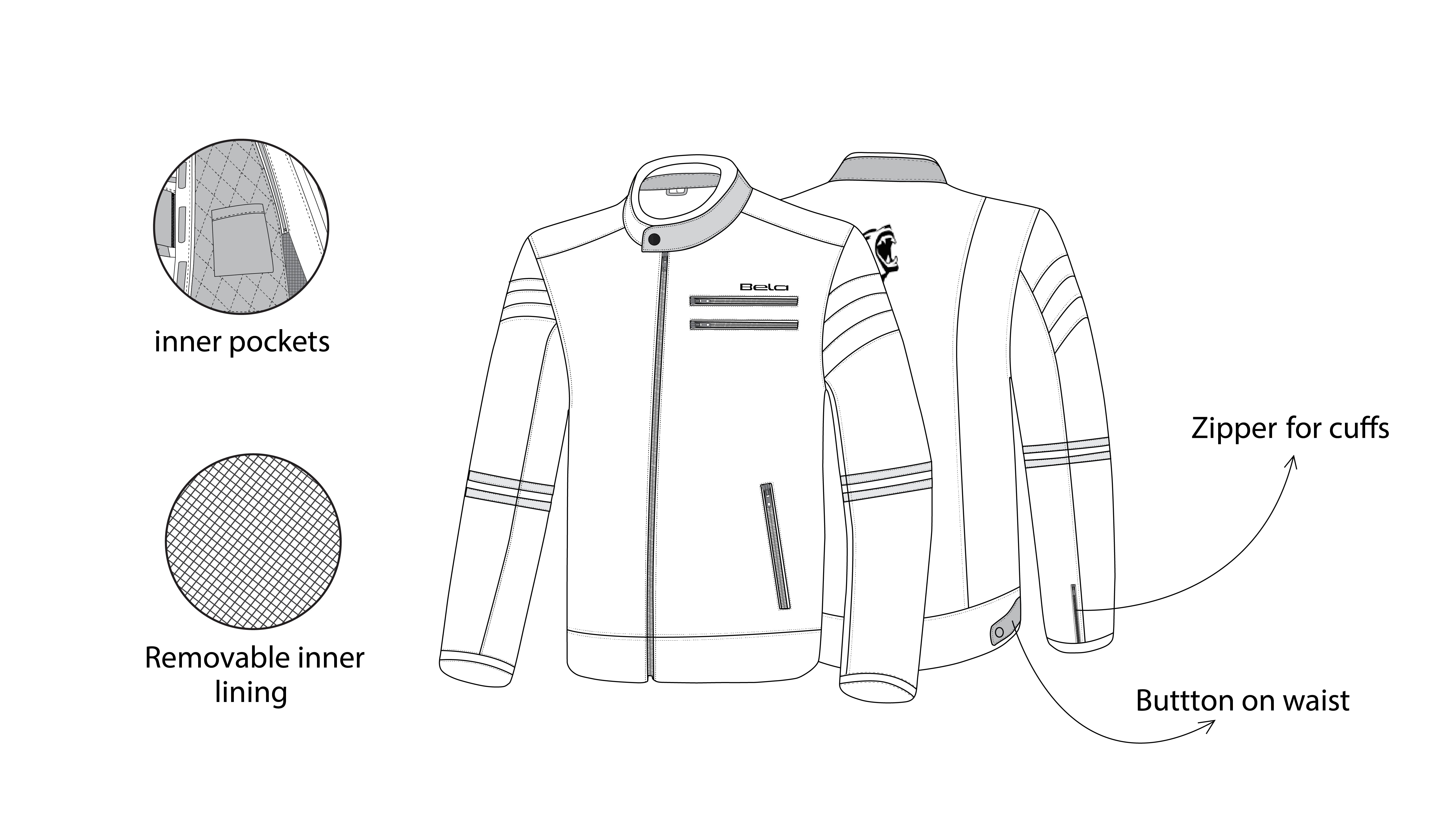 BELA Royal Rider Leather Motorcycle Jacket Vintage Brown Beige