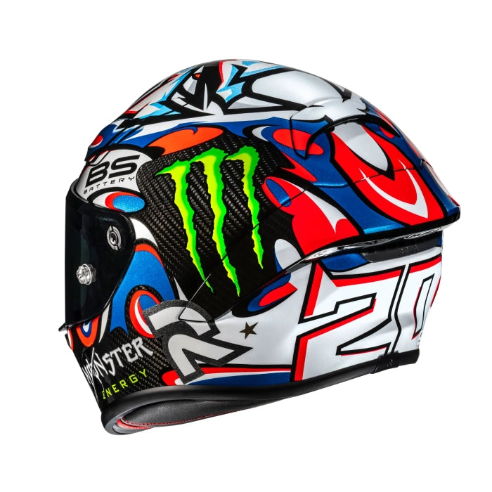 HJC RPHA 1 V2 Carbon Quartararo Le Mans 3 Racing Full Face Helmet White Red Blue