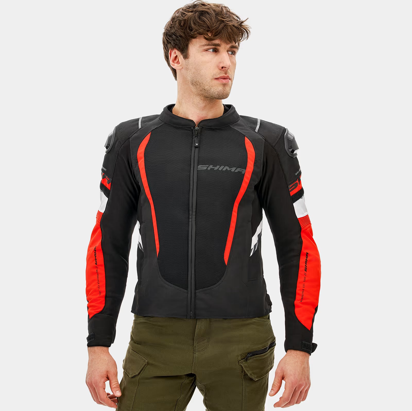 SHIMA MESH PRO 2.0 MEN MOTORCYCLE JACKET BLACK RED