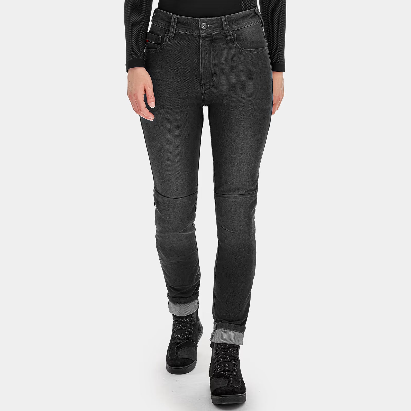 SHIMA RIDGE LADY URBAN MOTORCYCLE JEANS BLACK