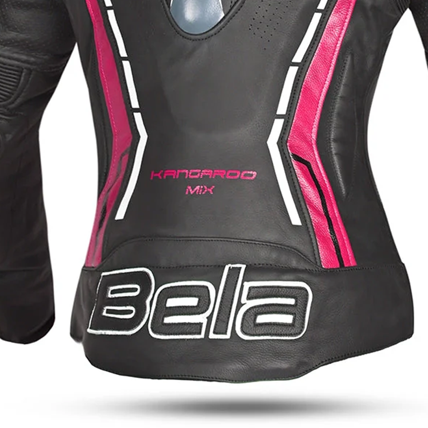 Bela Rocket Lady Motorcycle Leather Jacket Black/Pink