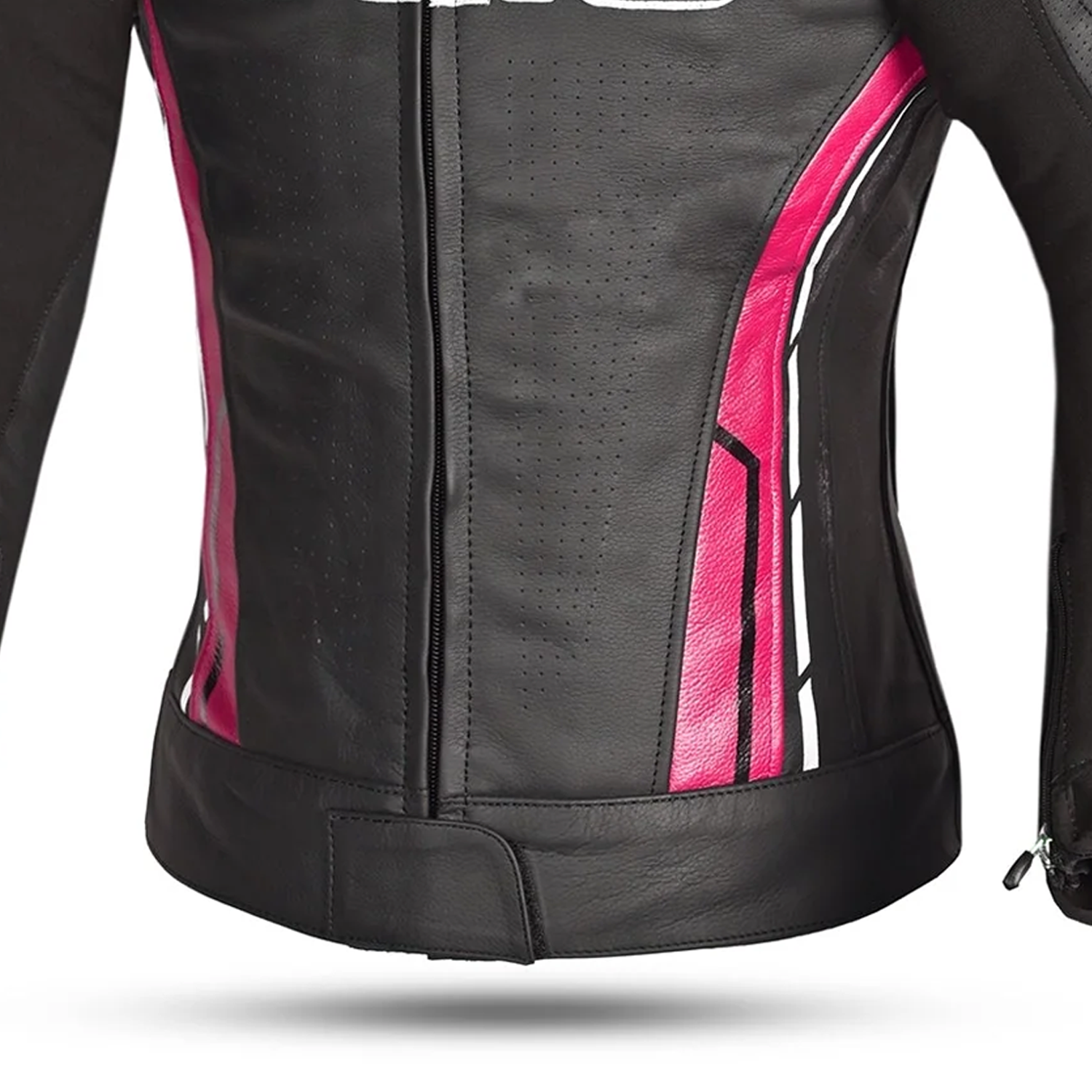 Bela Rocket Lady Motorcycle Leather Jacket Black/Pink