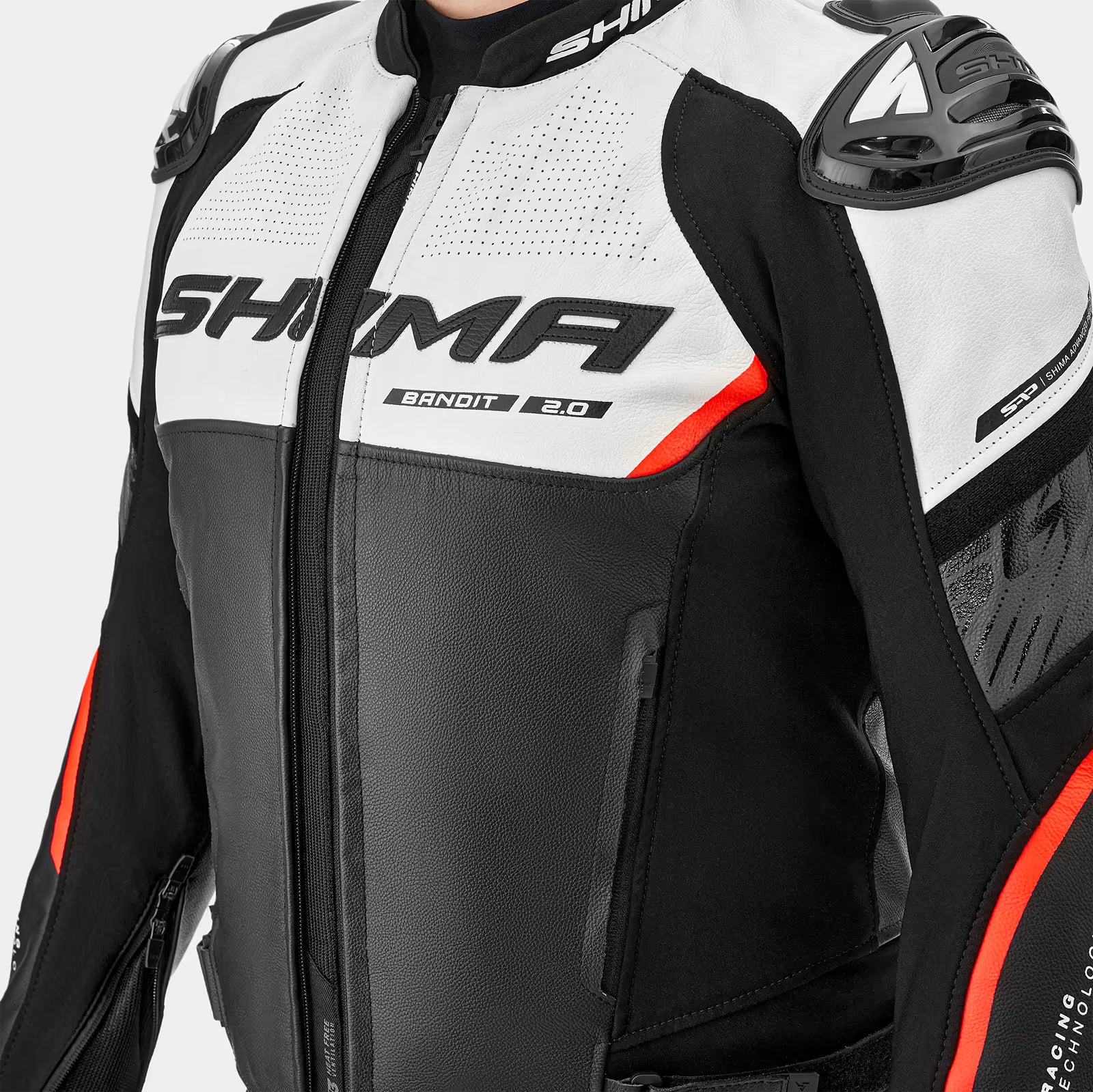 SHIMA BANDIT 2.0 MEN MOTORCYCLE LEATHER JACKET RED
