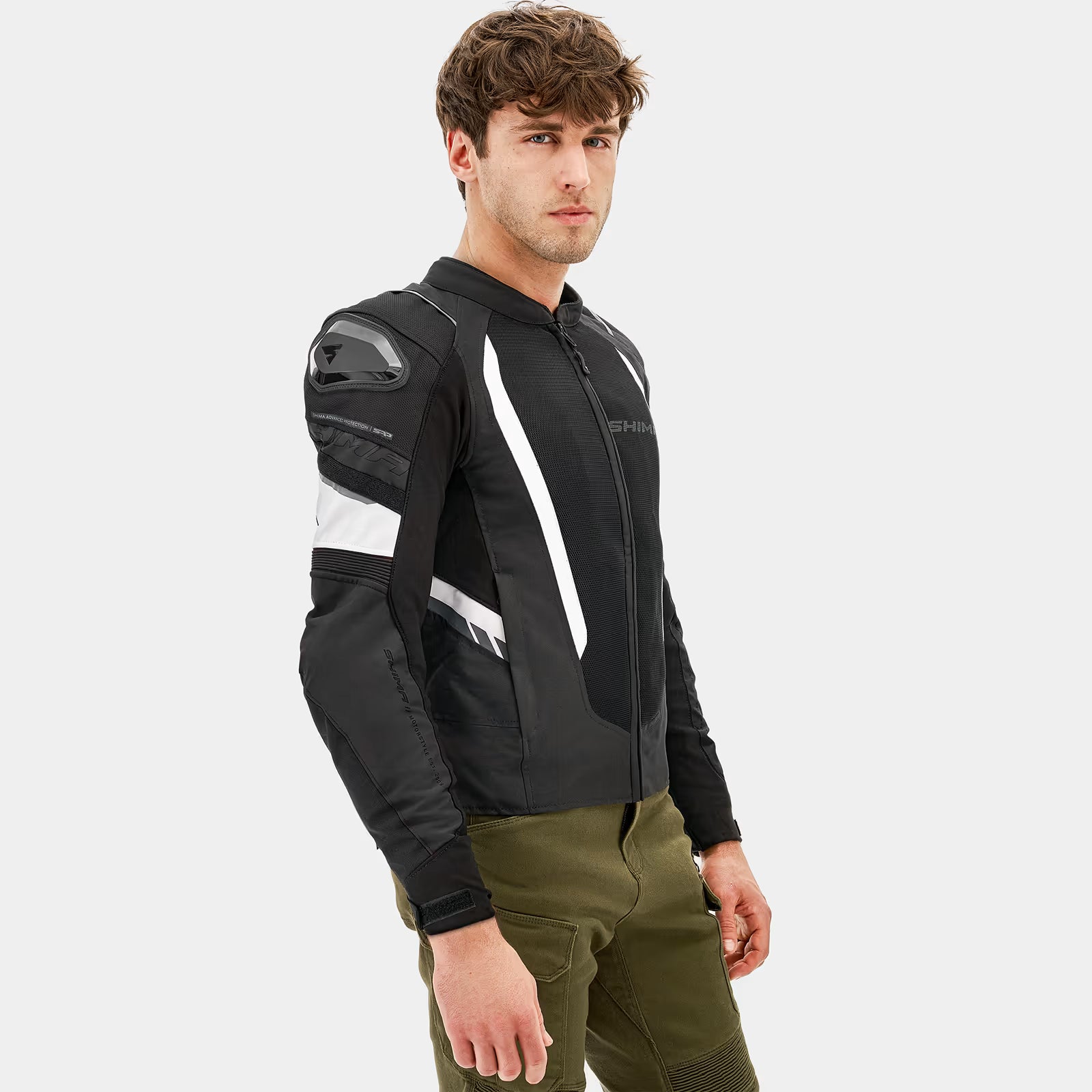 SHIMA MESH PRO 2.0 MEN MOTORCYCLE JACKET BLACK WHITE