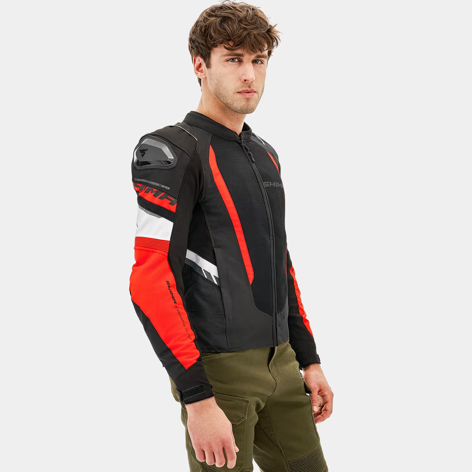 SHIMA MESH PRO 2.0 MEN MOTORCYCLE JACKET BLACK RED