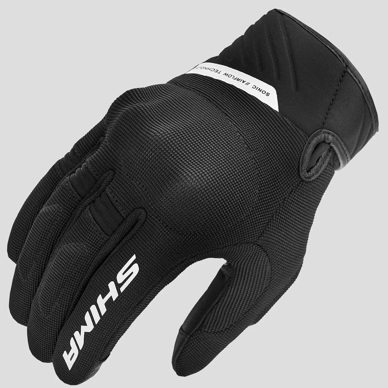 SHIMA SONIC MOTORCYCLE LEATHER GLOVES BLACK WHITE