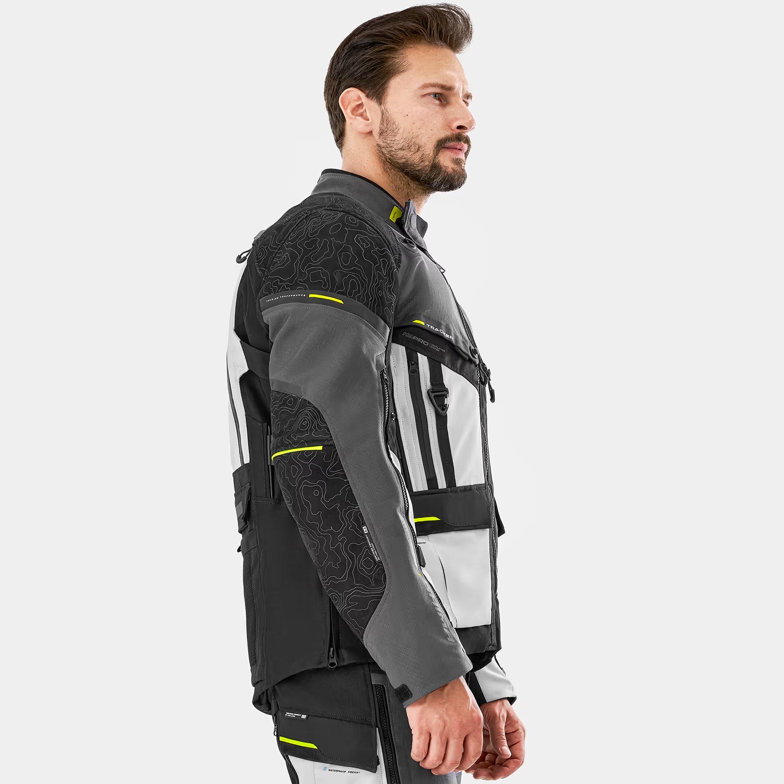 SHIMA TRACKER MEN MOTORCYCLE TOURING JACKET DARK GREY