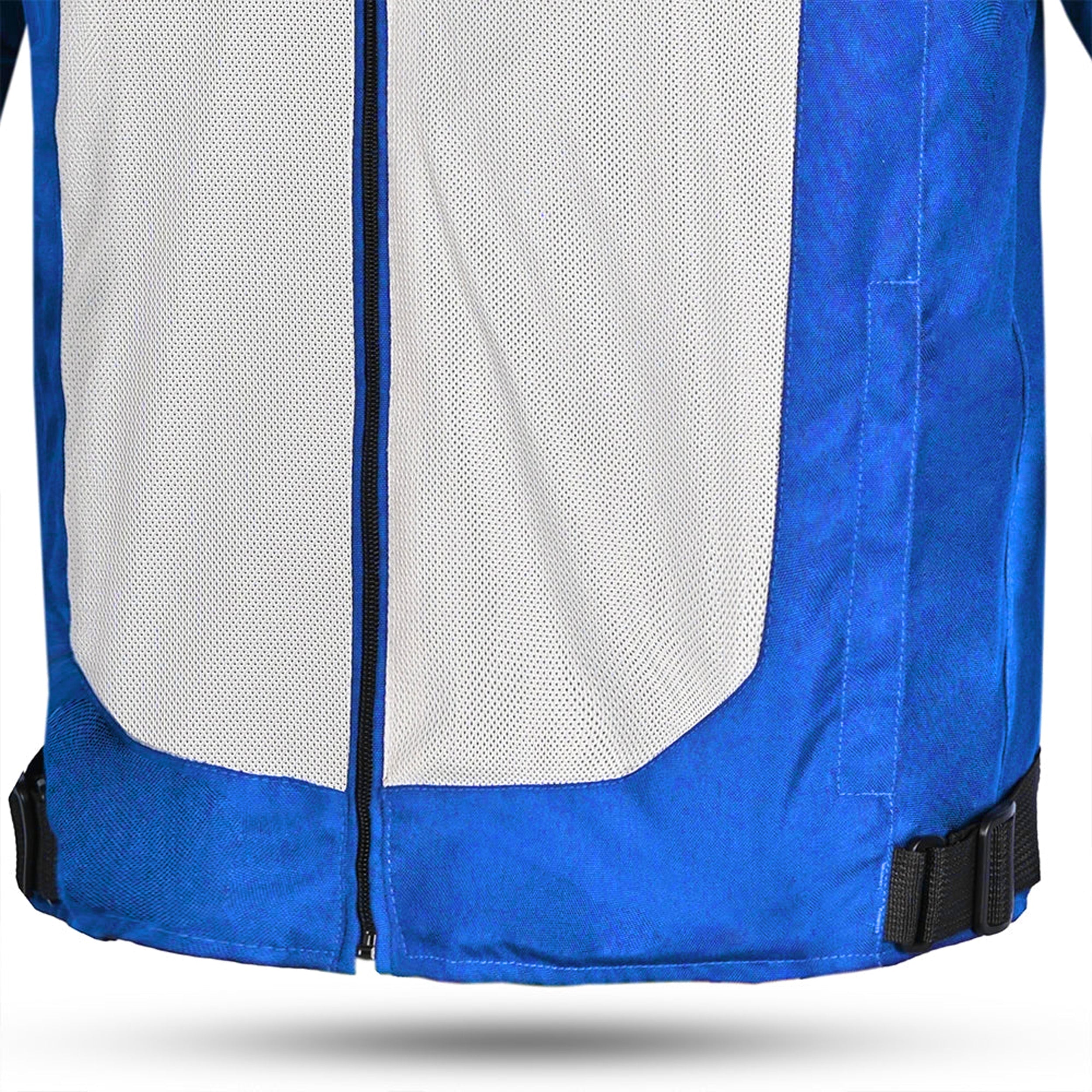 R Tech Spiral Mesh Motorcycle Summer Jacket Blue Black