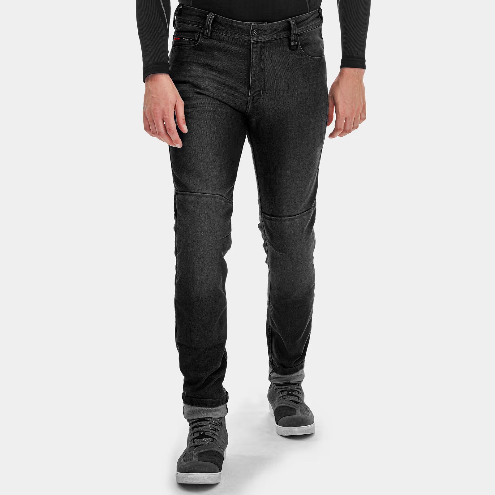SHIMA RIDGE Men Urban Motorcycle Jeans Black