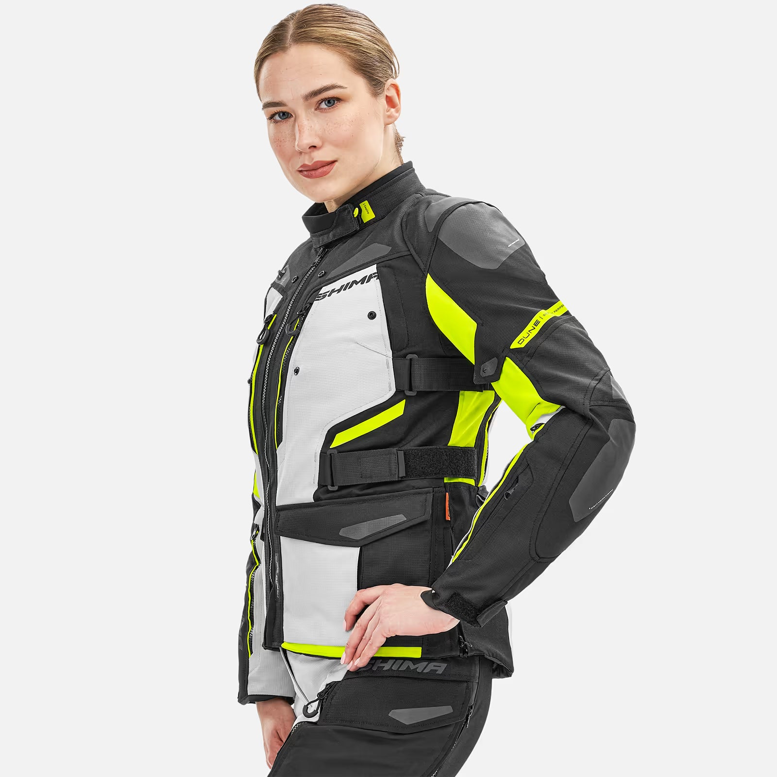 SHIMA DUNE LADY TOURING MOTORCYCLE TEXTILE JACKET FLUO