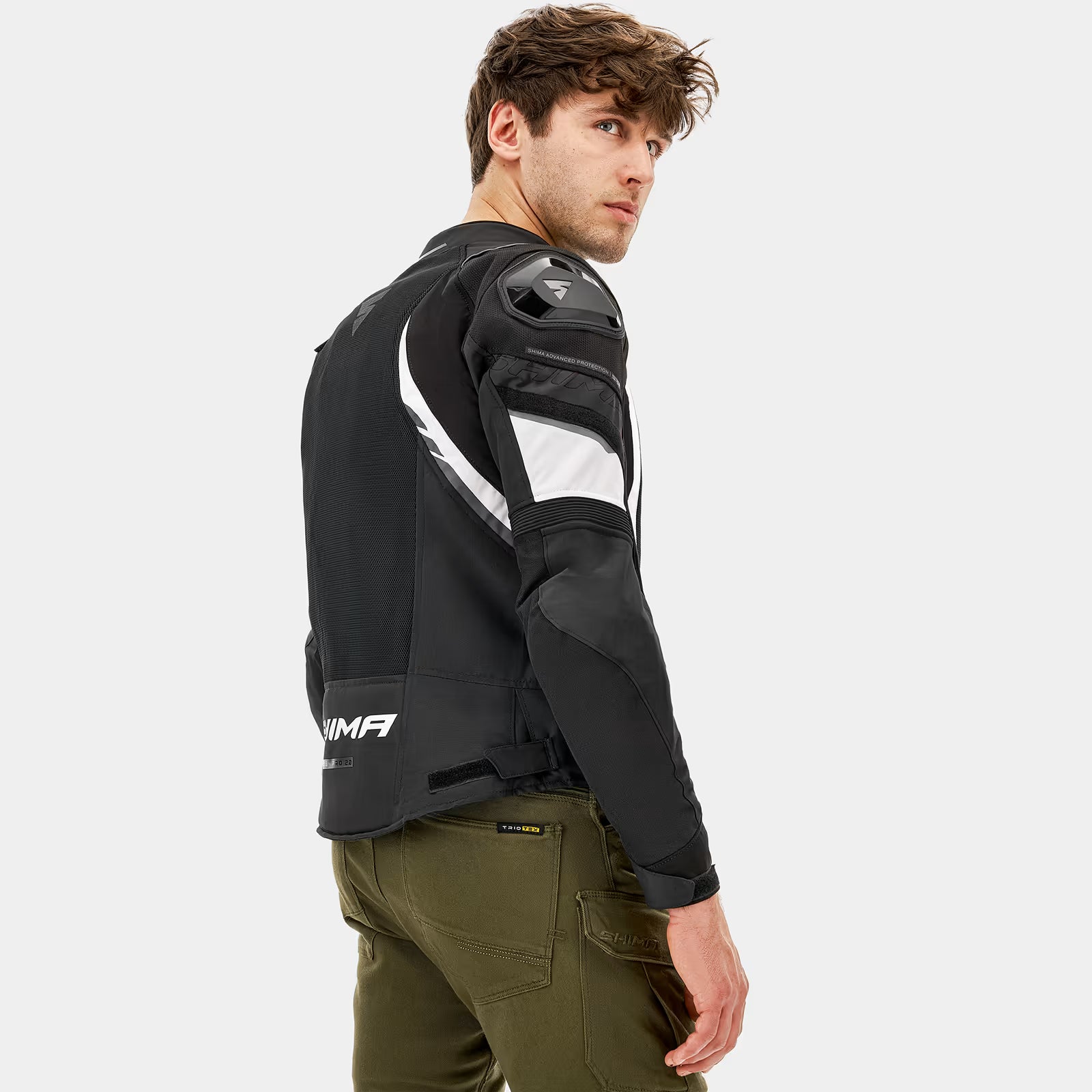 SHIMA MESH PRO 2.0 MEN MOTORCYCLE JACKET BLACK WHITE
