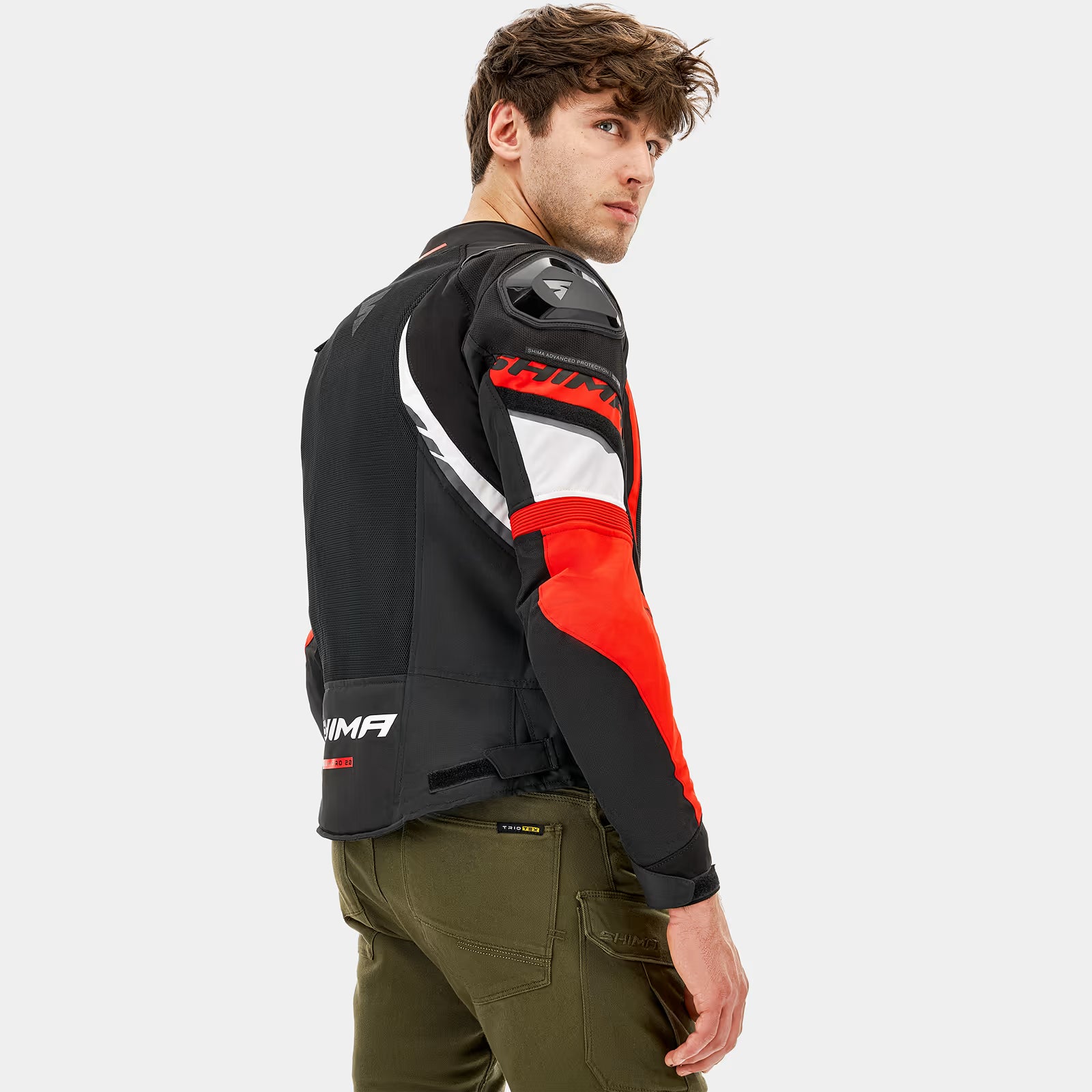 SHIMA MESH PRO 2.0 MEN MOTORCYCLE JACKET BLACK RED