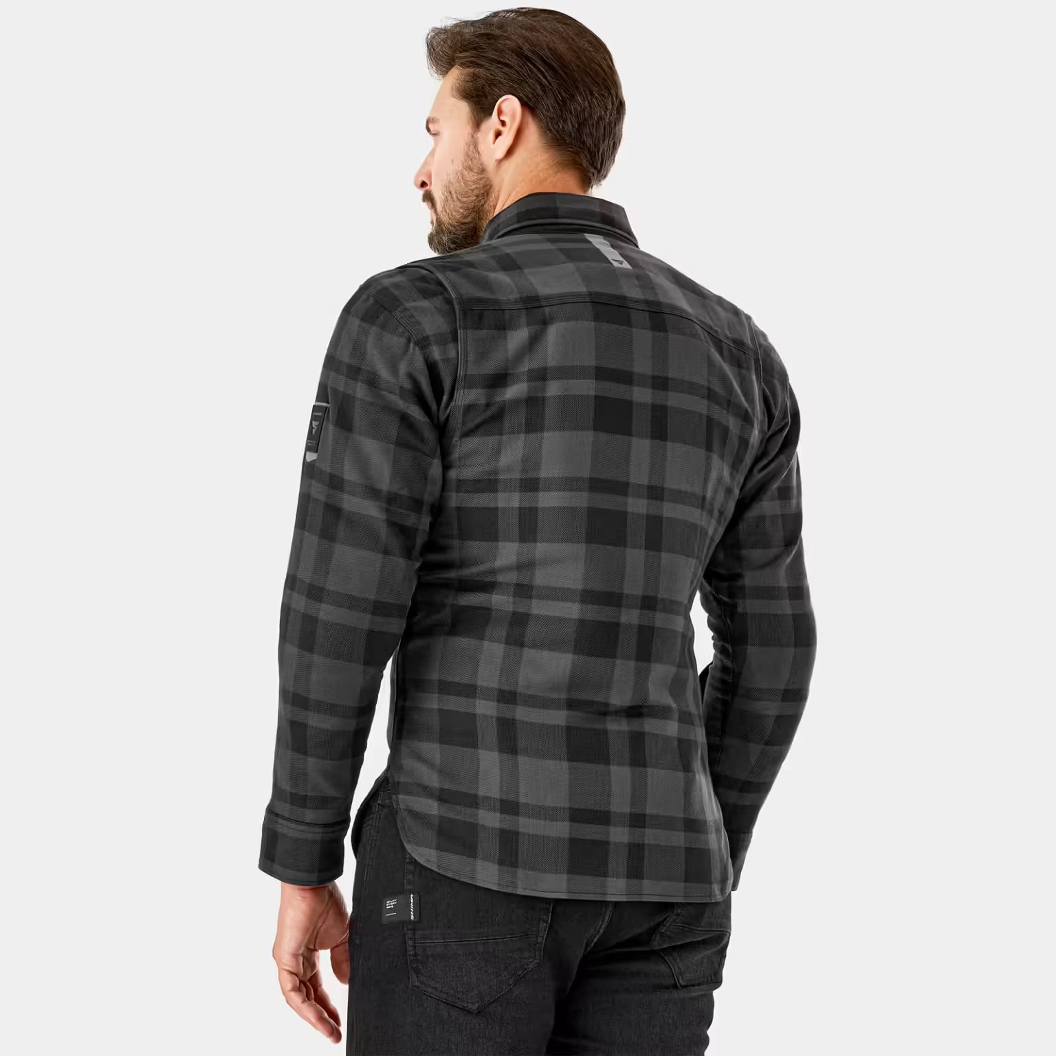 SHIMA RENEGADE 2.0 MEN MOTORCYCLE CHECKED SHIRT BLACK