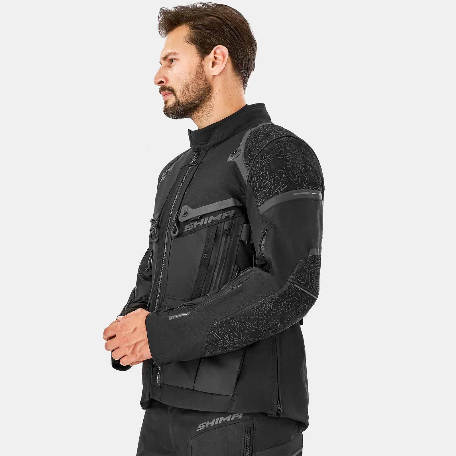 SHIMA TRACKER MEN MOTORCYCLE TOURING JACKET BLACK