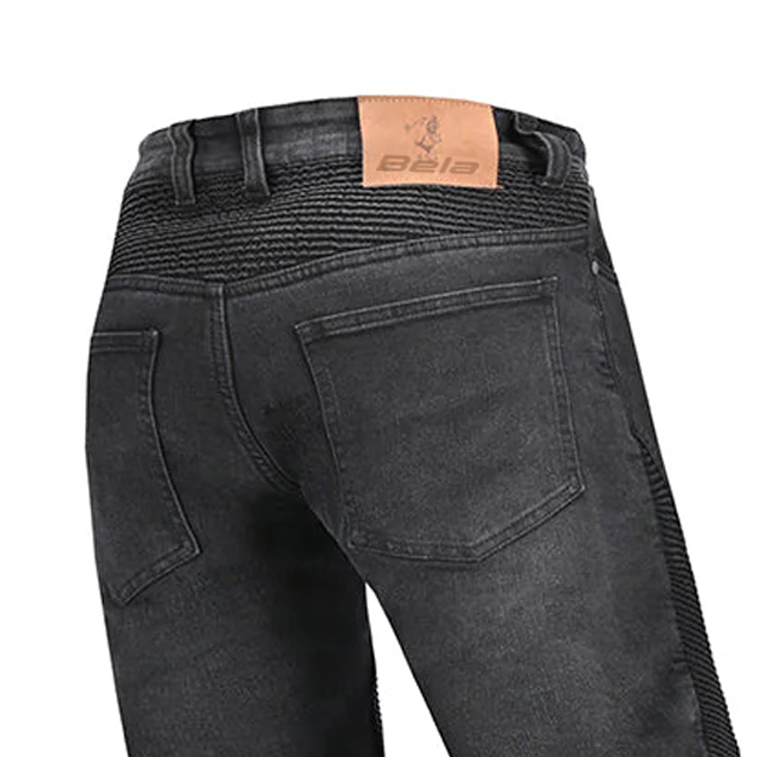 BELA KEVLAR TROPHY MEN MOTORCYCLE JEANS 34L BLACK