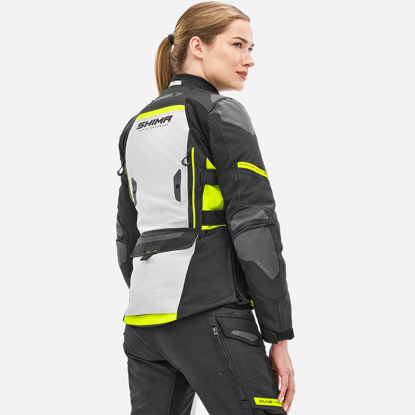 SHIMA DUNE LADY TOURING MOTORCYCLE TEXTILE JACKET FLUO
