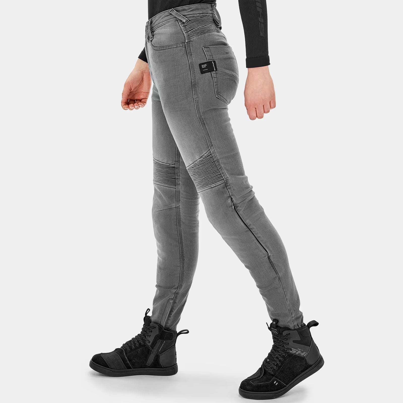 SHIMA ZENITH LADY MOTORCYCLE RIDING JEANS GREY (maximo moto uk)
