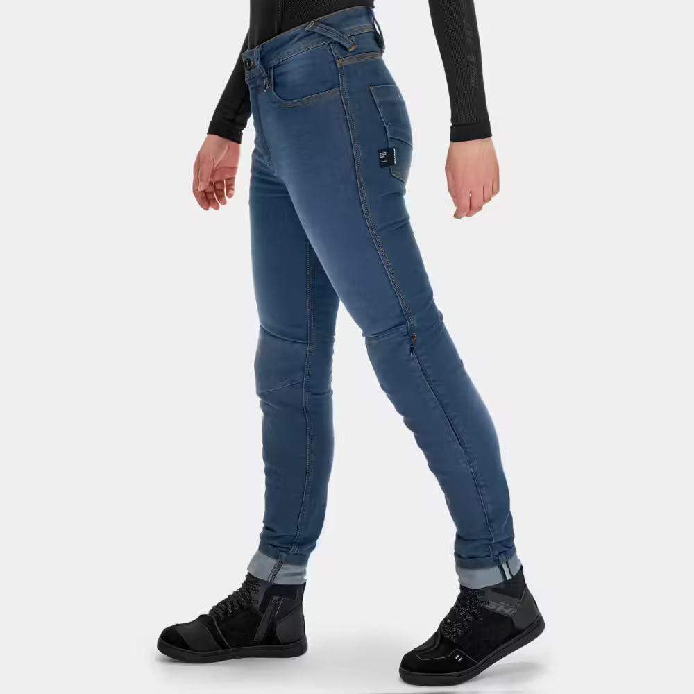 SHIMA RIDGE LADY URBAN MOTORCYCLE JEANS BLUE