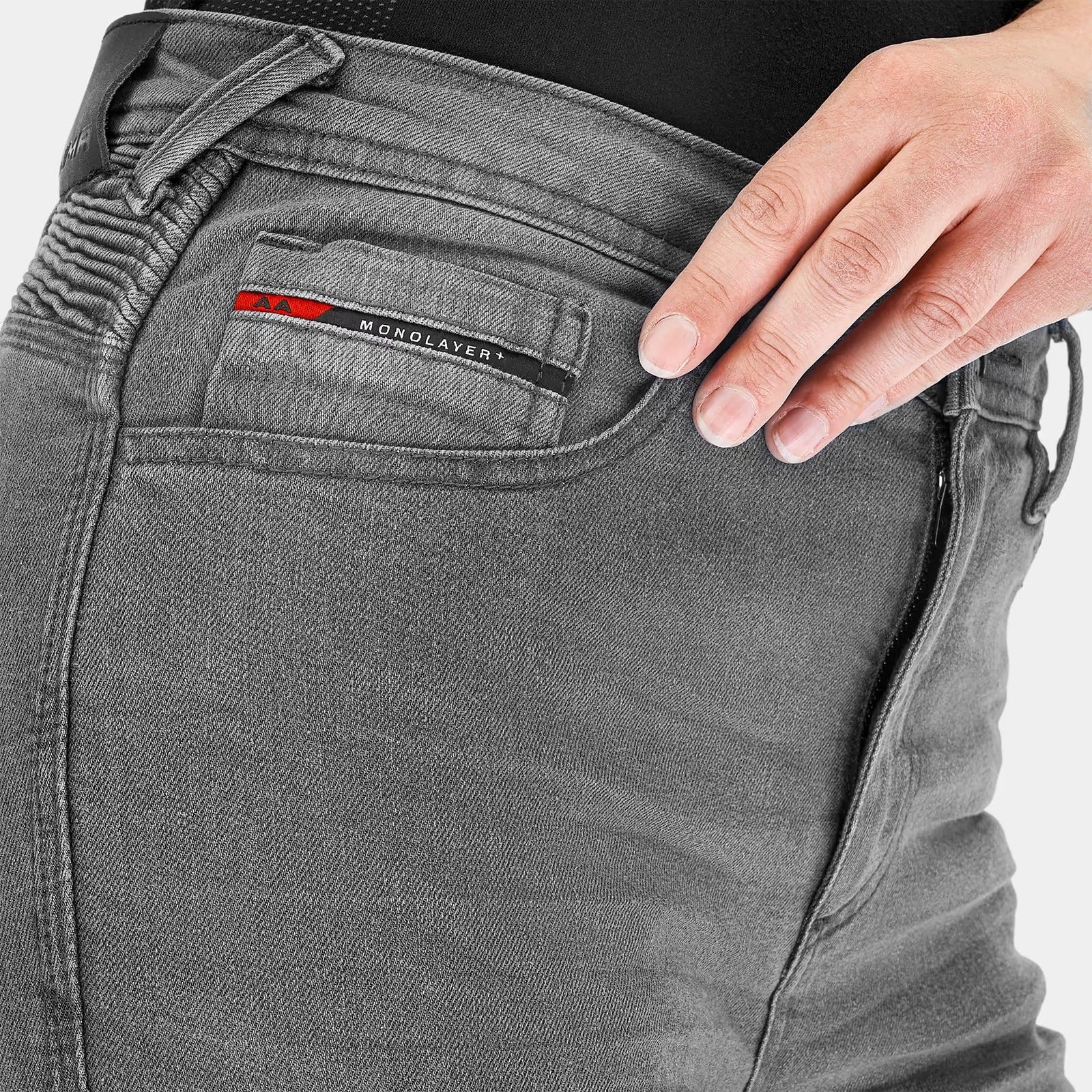 SHIMA ZENITH LADY MOTORCYCLE RIDING JEANS GREY (maximo moto uk)