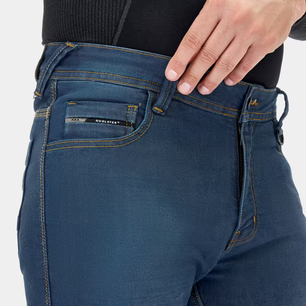 SHIMA RIDGE Men Motorbike Touring Jeans Blue