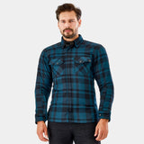 SHIMA RENEGADE 2.0 MEN CHECKED MOTORCYCLE SHIRT BLUE