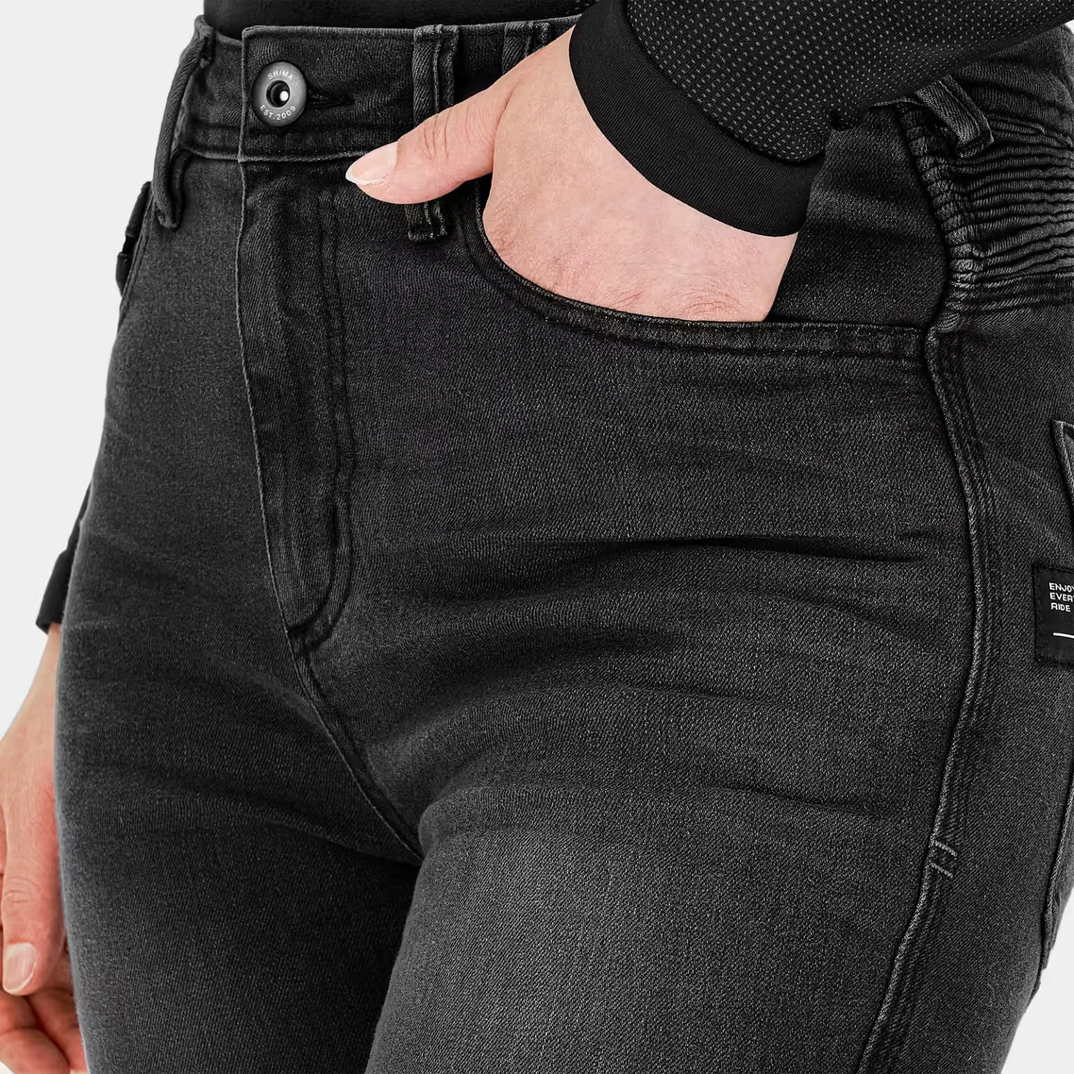 SHIMA ZENITH LADY MOTORCYCLE RIDING JEANS BLACK