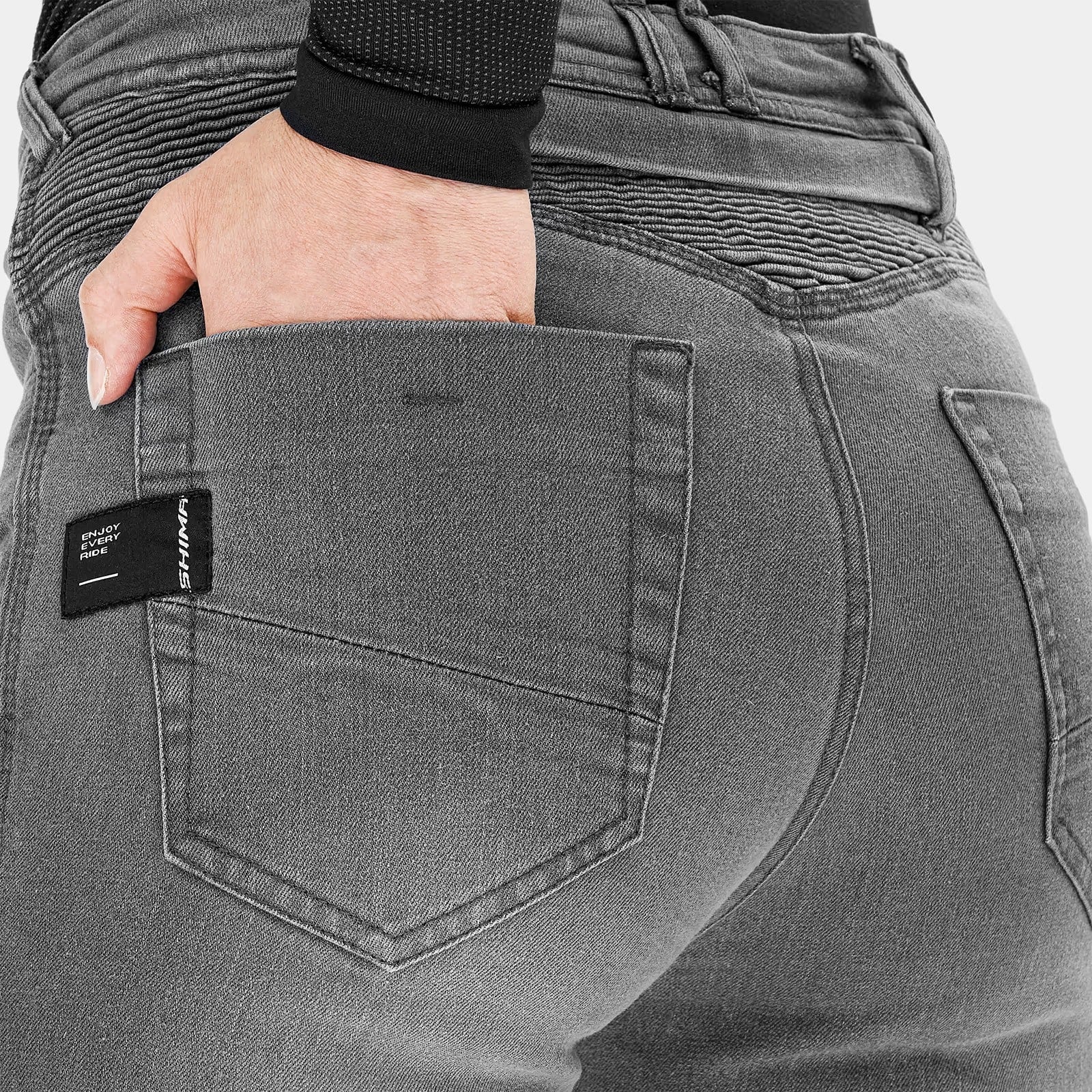 SHIMA ZENITH LADY MOTORCYCLE RIDING JEANS GREY (maximo moto uk)