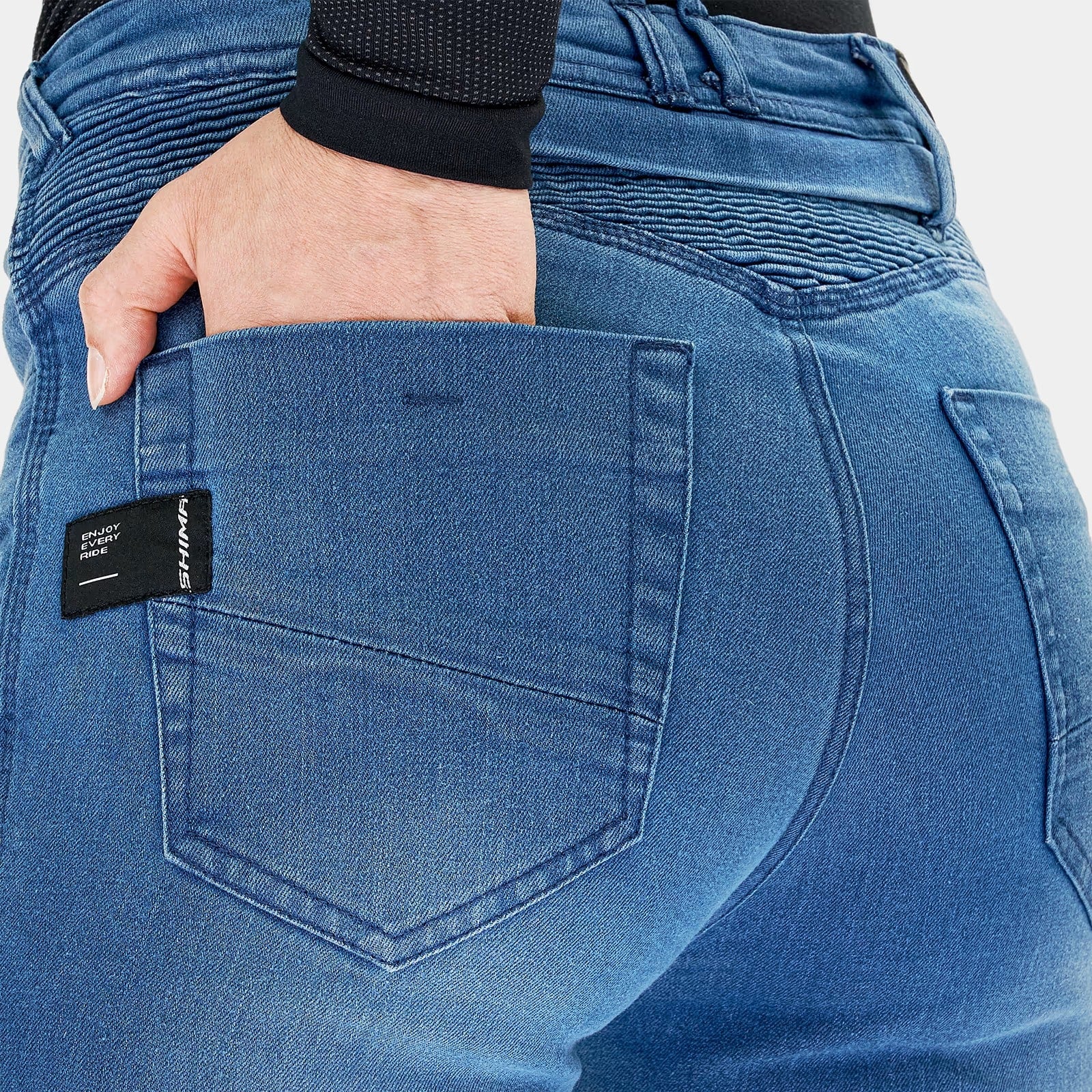 SHIMA ZENITH VAQUEROS DE MOTO MUJER AZUL 