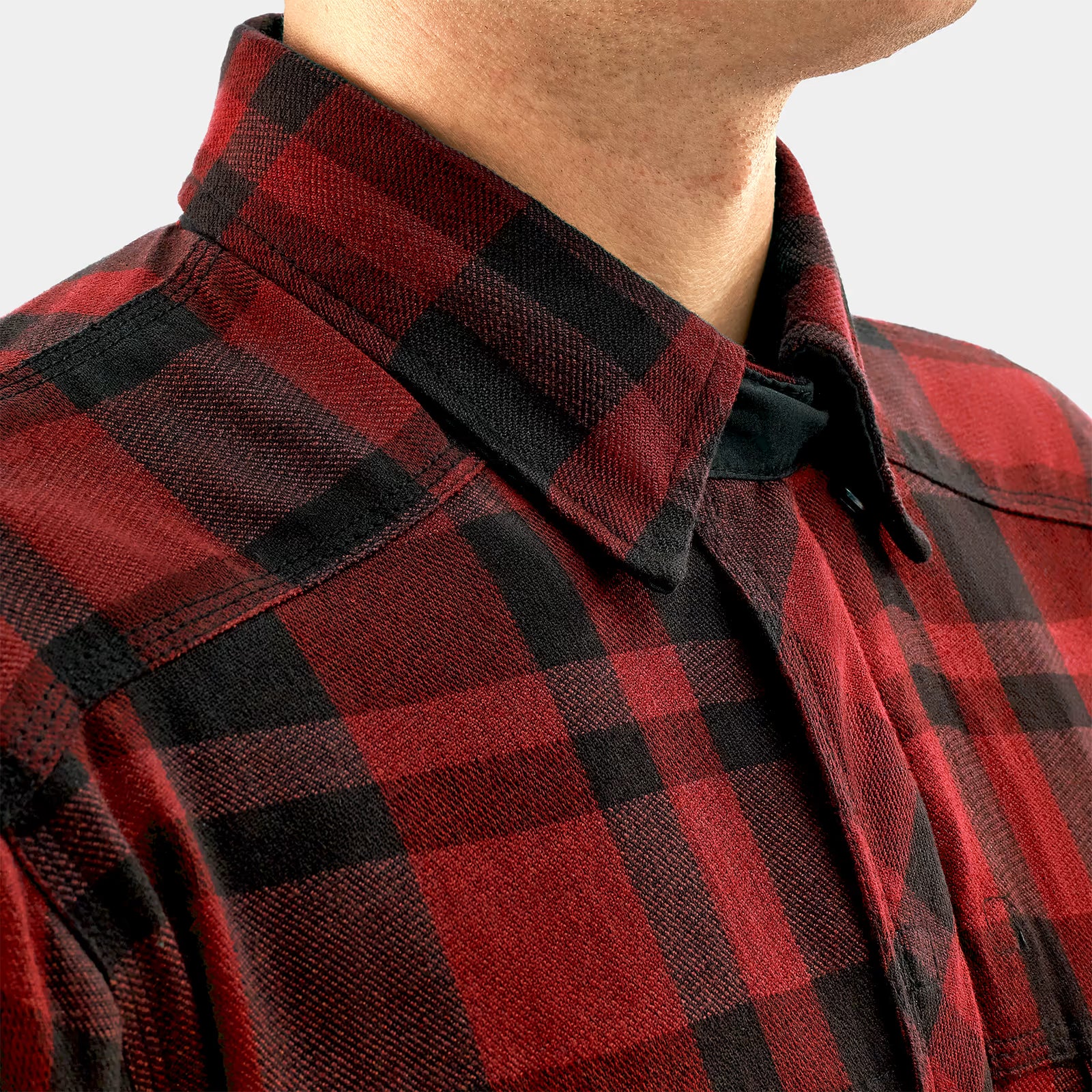 SHIMA RENEGADE 2.0 MEN MOTORCYCLE CHECKED SHIRT RED