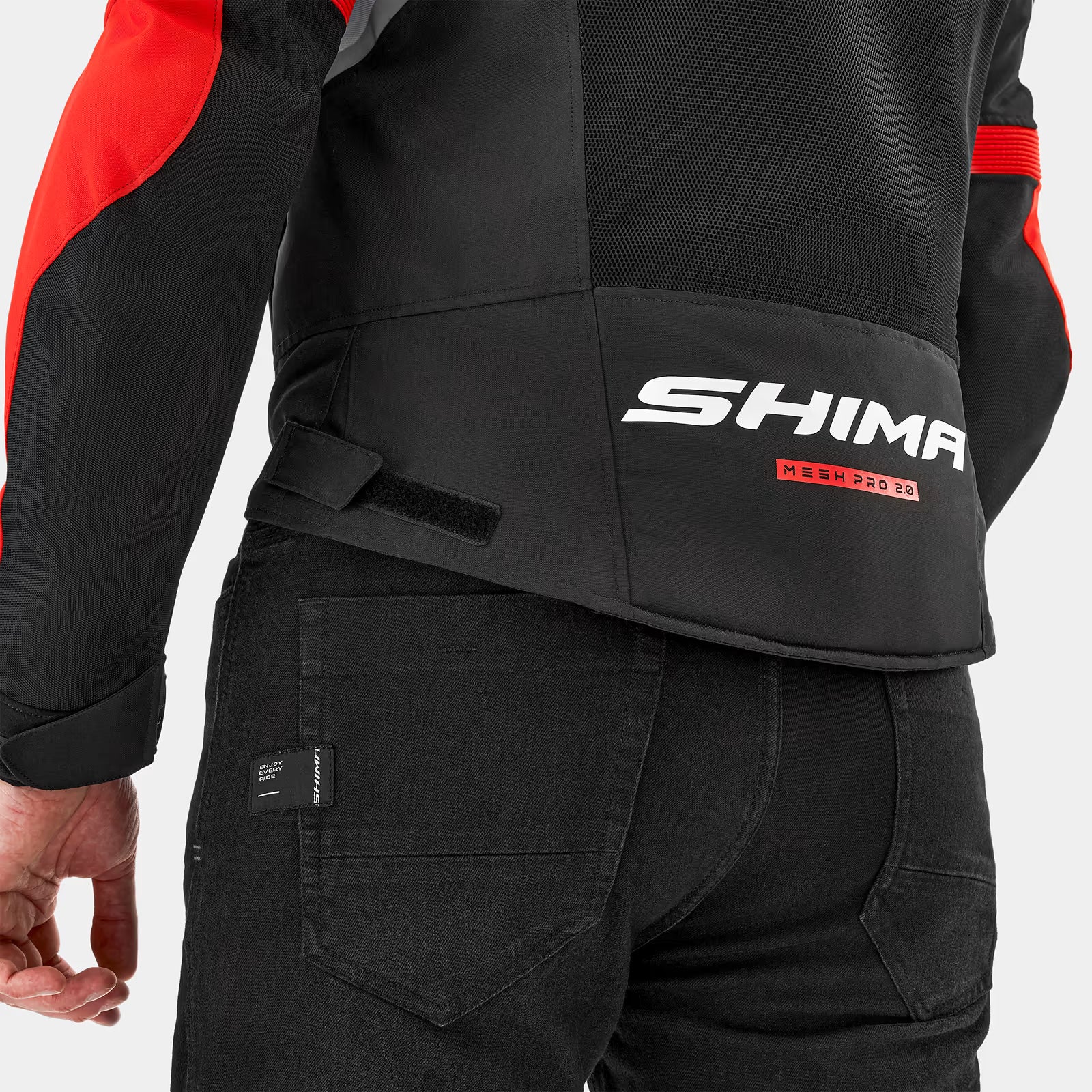 SHIMA MESH PRO 2.0 MEN MOTORCYCLE JACKET BLACK RED