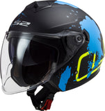  LS2 OF573 TWISTER II XOVER MATT BLACK BLUE - SECURTEX MOTOR SL (t/a MaximoMoto)