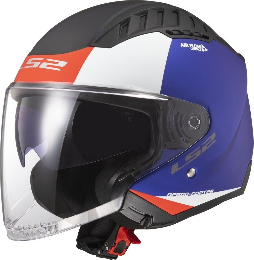  LS2 OF600 COPTER URBANE MATT BLUE RED - SECURTEX MOTOR SL (t/a MaximoMoto)