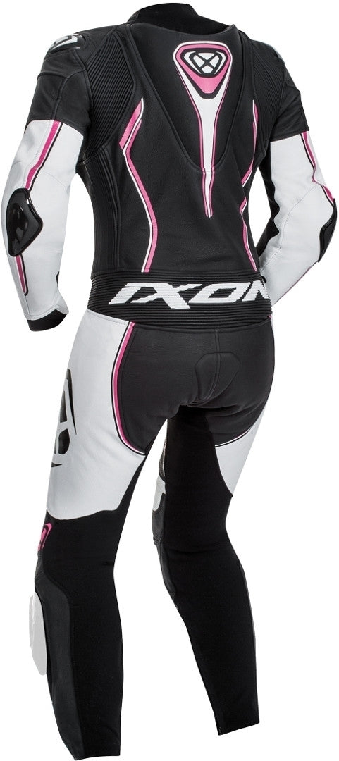  IXON- VORTEX LEATHER SUITS LADYBLACK/WHITE/FUCHSIA - SECURTEX MOTOR SL (t/a MaximoMoto)