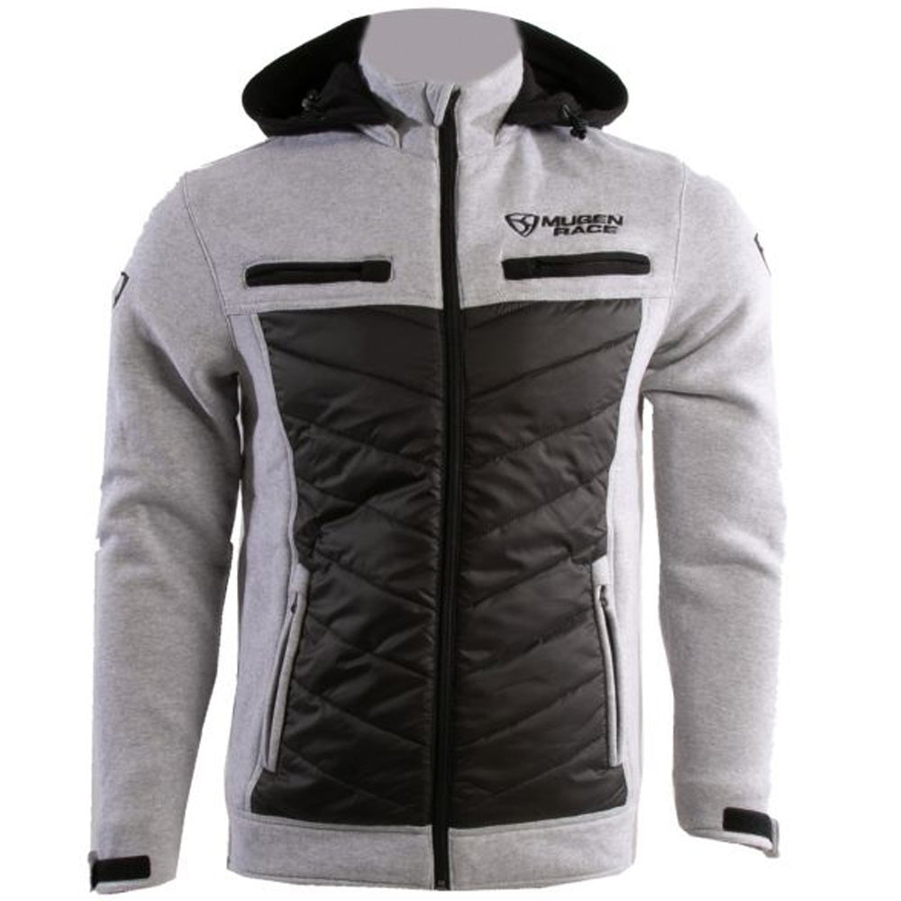 MUGENRACE H-MNR-2494 Puffy-Two Sudadera Capucha Negra/Gris Claro 
