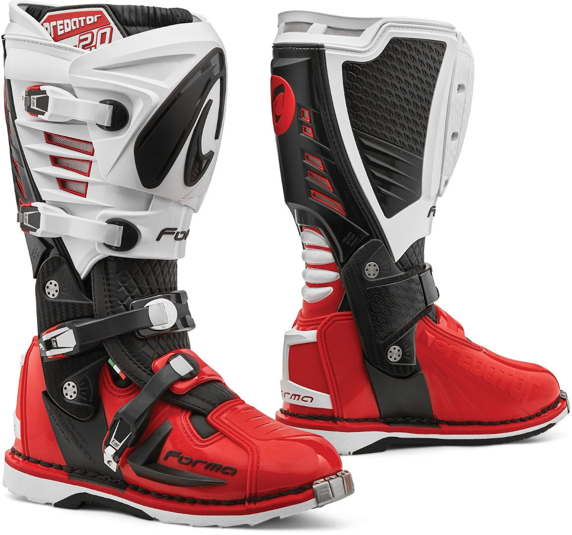  FORMA- PREDATOR 2.0 BLACK/WHITE/RED BOOTS - SECURTEX MOTOR SL (t/a MaximoMoto)