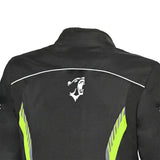 BELA Bradley Textile Motorbike Riders Jacket Black Yellow Flou