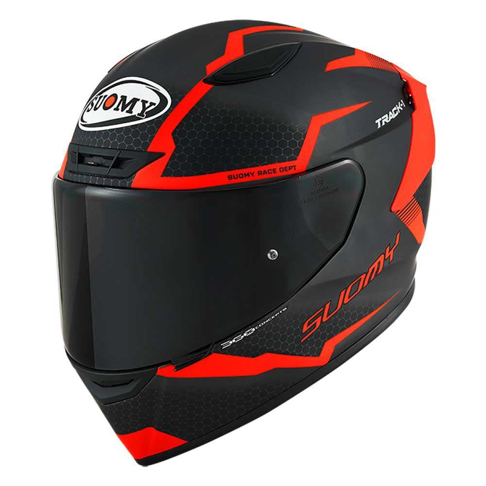  SUOMY-HELMET TRACK-1 REACTION MATT ANTHRACITE/RED E06 - SECURTEX MOTOR SL (t/a MaximoMoto)