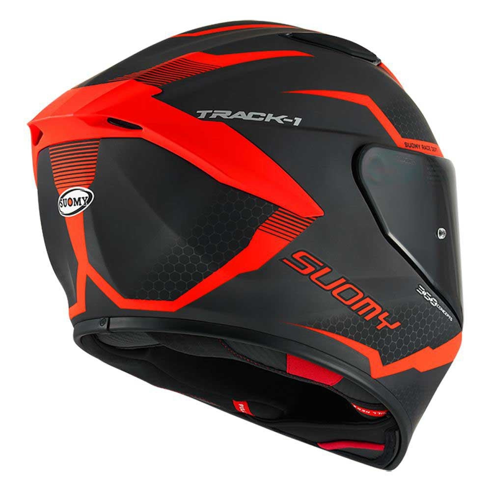 SUOMY-HELMET TRACK-1 REACTION MATT ANTHRACITE/RED E06 - SECURTEX MOTOR SL (t/a MaximoMoto)