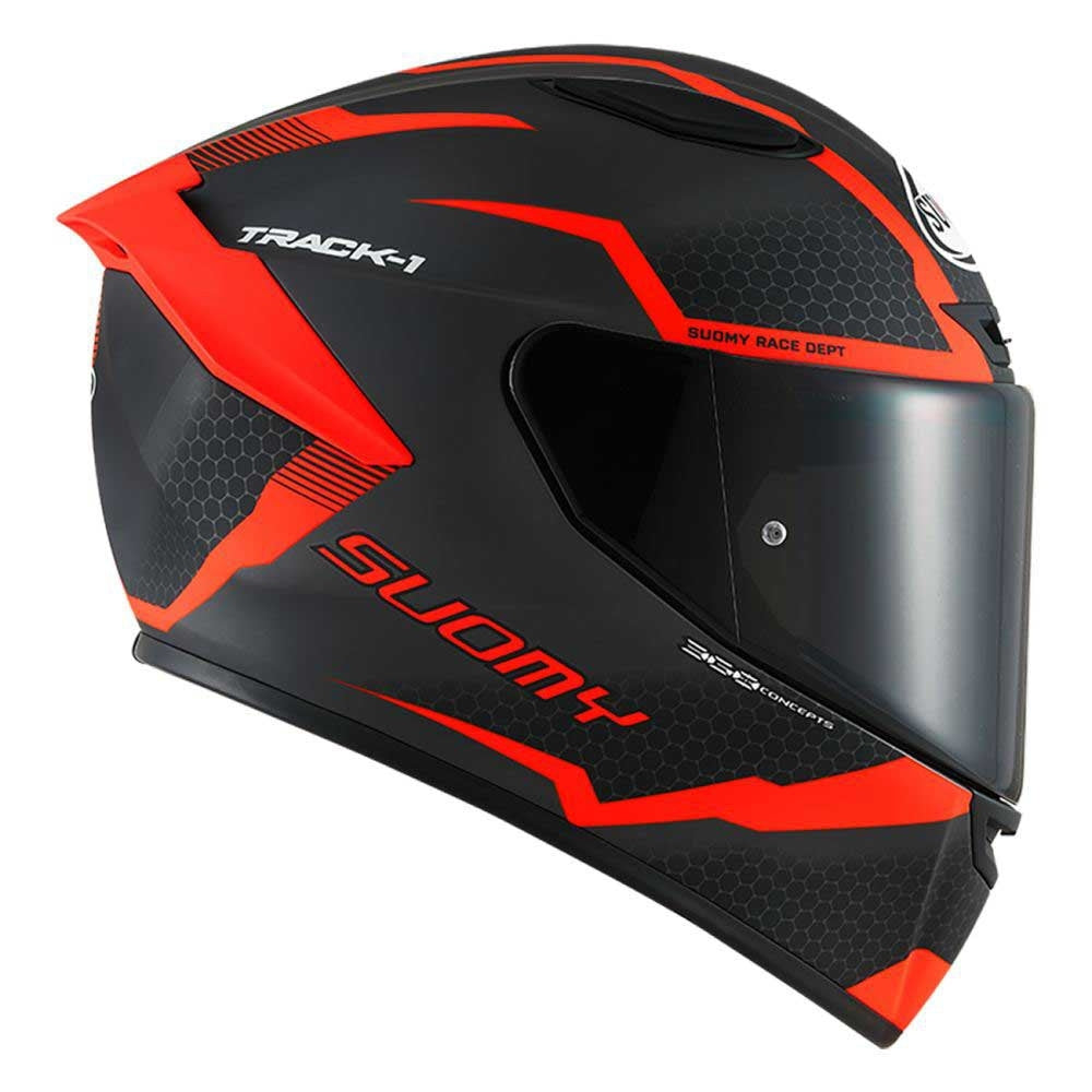  SUOMY-HELMET TRACK-1 REACTION MATT ANTHRACITE/RED E06 - SECURTEX MOTOR SL (t/a MaximoMoto)