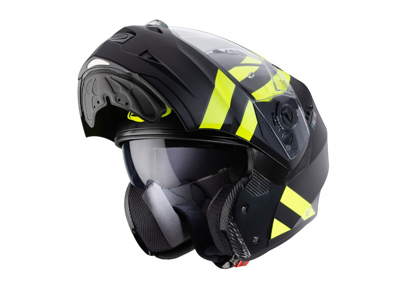  CABERG-HELMET DUKE 2 SUPERLEGEND MATT BLACK/YELLOW FLUO - SECURTEX MOTOR SL (t/a MaximoMoto)