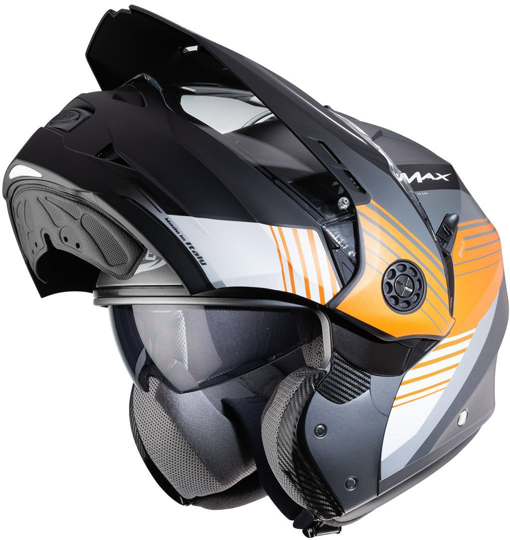  Helmet is folding the front part also like a mobile jet helmet