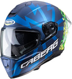  CABERG-Helmet DRIFT EVO STORM MATT BLUE/YELLOW FLUO/GREEN FLUO - SECURTEX MOTOR SL (t/a MaximoMoto)