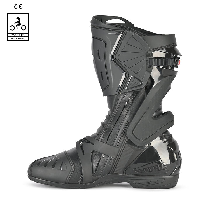 BELA RACE PRO MOTORCYCLE RACING LEATHER BOOTS BLACK