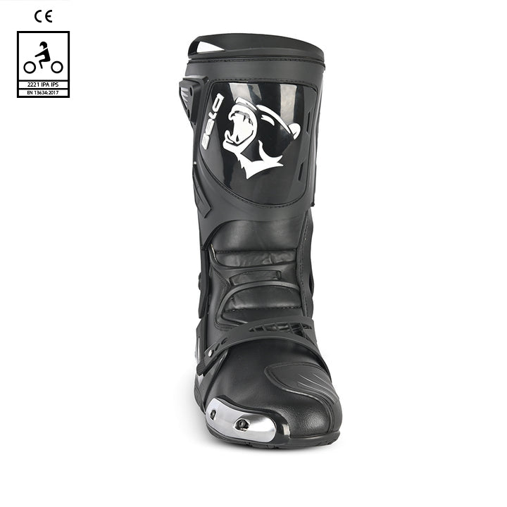 BELA RACE PRO MOTORCYCLE RACING LEATHER BOOTS BLACK