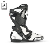 BELA RACE PRO MOTORCYCLE RACING LEATHER BOOTS BLACK WHITE