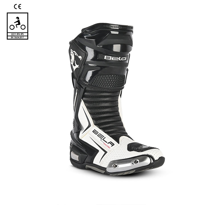  BELA - Speedo 2.0 Leather Boots Black/White - SECURTEX MOTOR SL (t/a MaximoMoto)