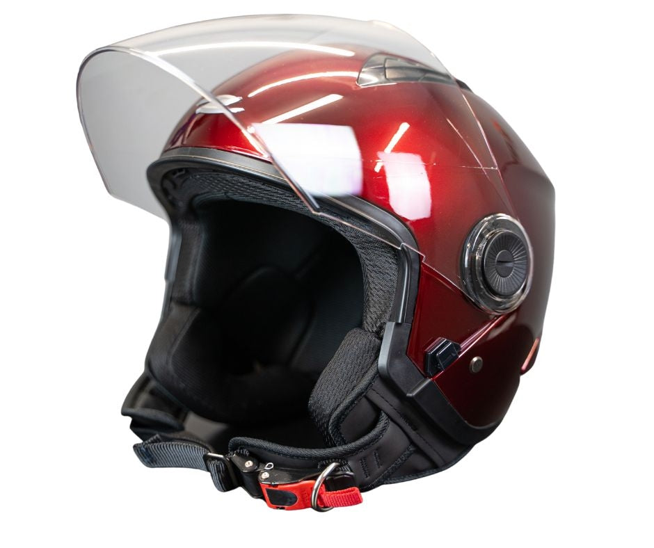  ZS-617 RED WINE JET HELMET - SECURTEX MOTOR SL (t/a MaximoMoto)