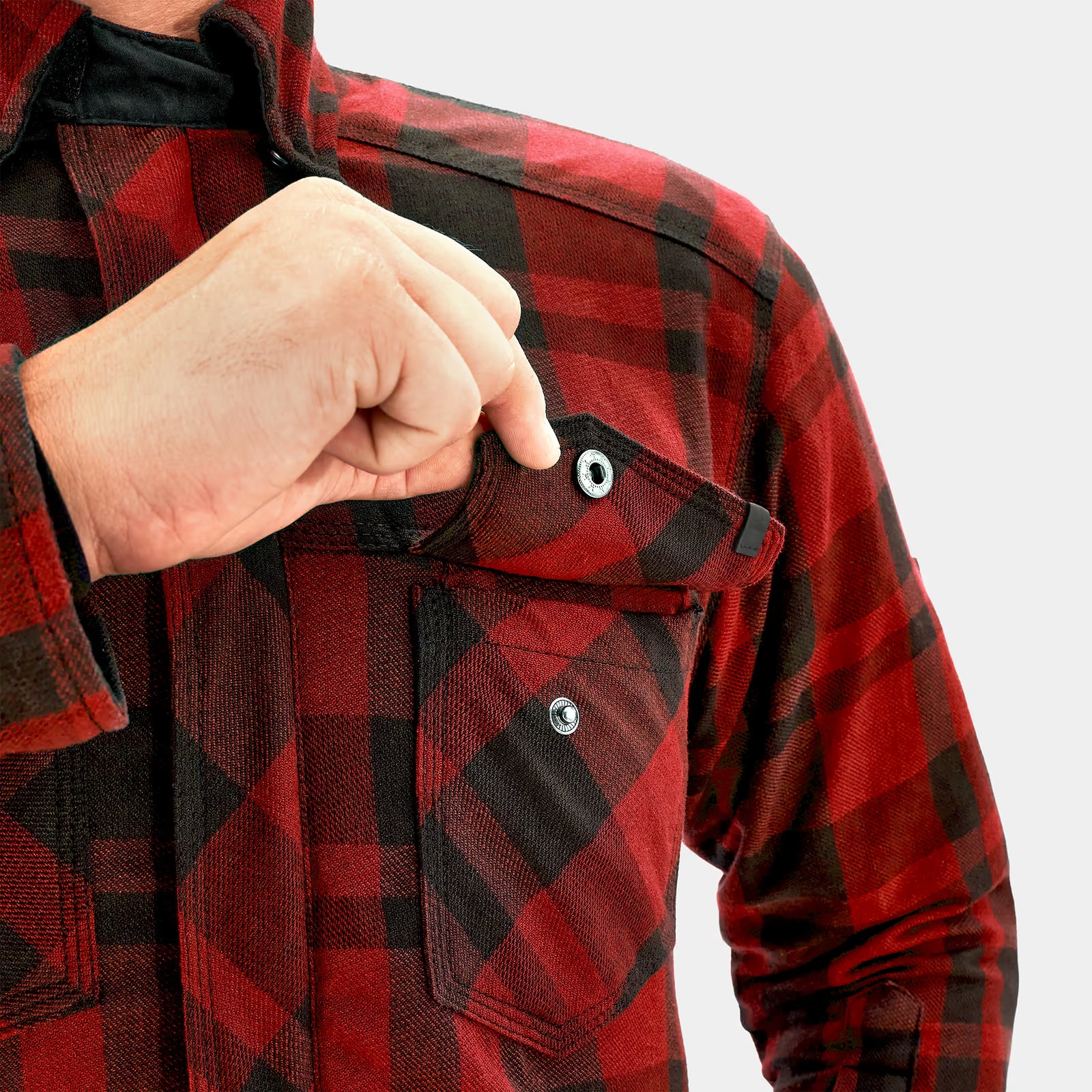 SHIMA RENEGADE 2.0 MEN MOTORCYCLE CHECKED SHIRT RED